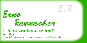 erno rammacher business card